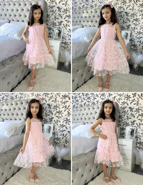 [2T-7Y] Arshiner Toddler Sleeveless Formal Dress Fancy Cute Tulle Glitter Dresses