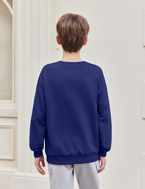 Arshiner Boys Geometric Texture Sweatshirts