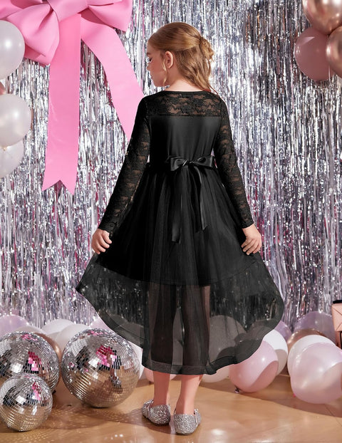 Arshiner Flower Girl Lace Tutu Dresses Flowy Party Dress
