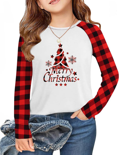 Arshiner Girls Raglan Long Sleeve Shirts Soft Tunic Tops