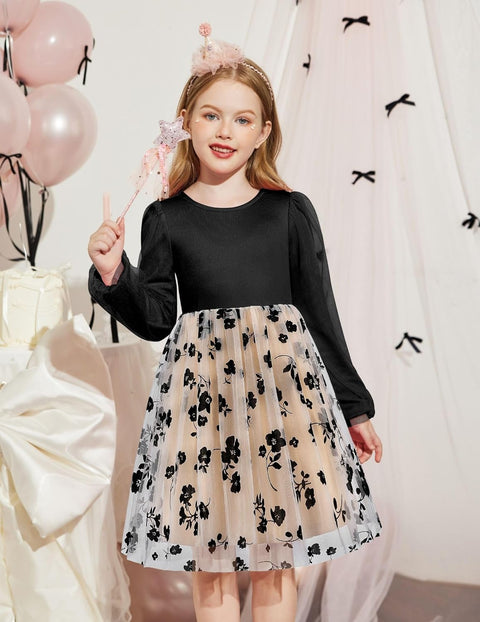 Arshiner Toddler Girls V Back Tutu Dress Tulle Puff Dresses