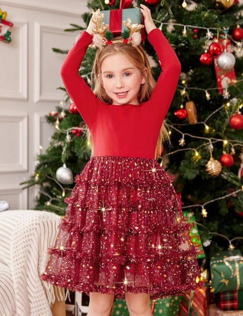 Arshiner Toddler Tutu Dress Girls Ruffle Tiered Party Dresses