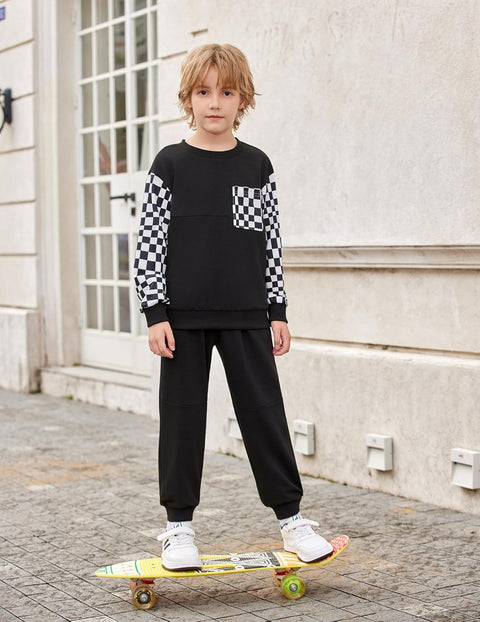 Arshiner Boys Sweatsuit Sweatshirt and Pants Tracksuit Set