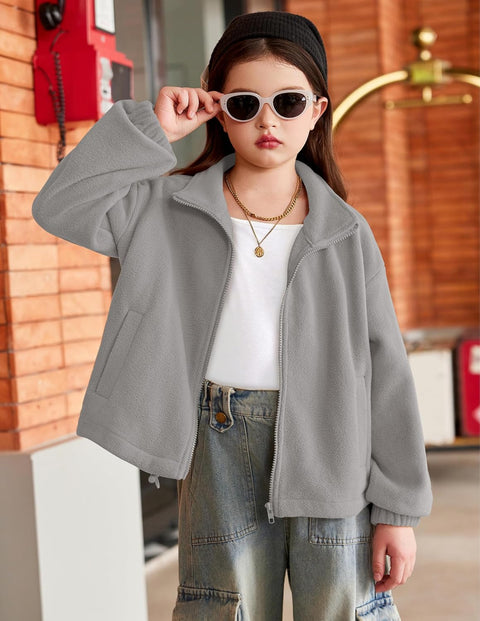Arshiner Girls Zip Up Fleece Jacket Fall Winter Sherpa Sweatshirts