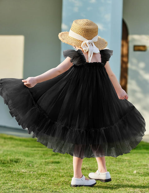 Arshiner Toddler Tulle Dress for Girls Layered Tutu Ruffle Dresses