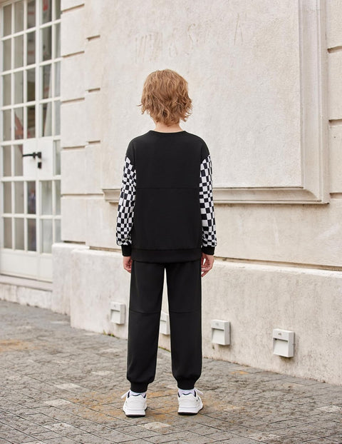 Arshiner Boys Sweatsuit Sweatshirt and Pants Tracksuit Set