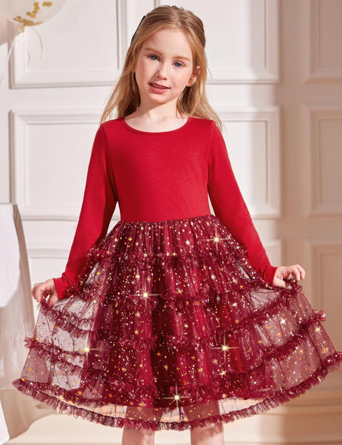 Arshiner Toddler Tutu Dress Girls Ruffle Tiered Party Dresses