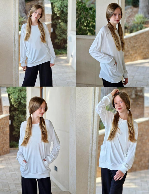 Arshiner Girls Long Sleeve Shirts with Pockets