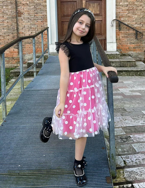 Arshiner Toddler Baby Girl Dress Ruffle Sleeveless Tulle Dresses 2-6