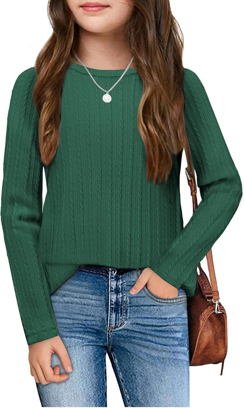 Arshiner Girls Raglan Long Sleeves Shirts Knit Tops