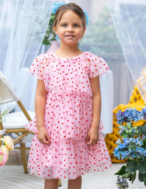 Arshiner Girls Tulle Dress Toddler Layered Tutu Dresses