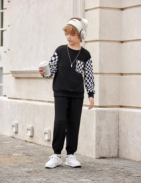 Arshiner Boys Sweatsuit Sweatshirt and Pants Tracksuit Set