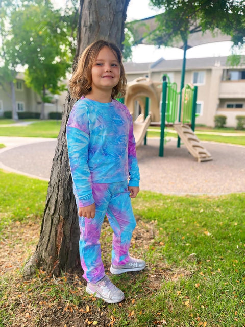 Arshiner Girls 2 Piece Outfits Tie Dye Sweatsuits Set