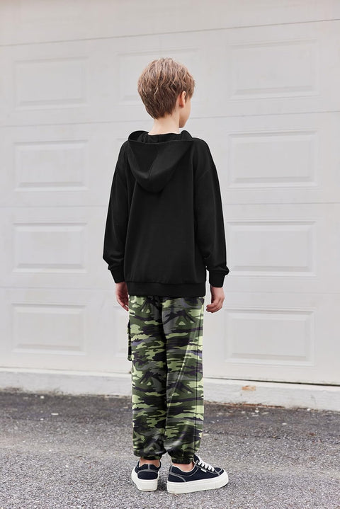 Arshiner Boys Long Sleeve Hoodie and Pants Outfit Set