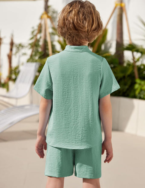 Arshiner Toddler Boys Piece Set Shirt and Shorts Outfits with Pocket 2-8 Years