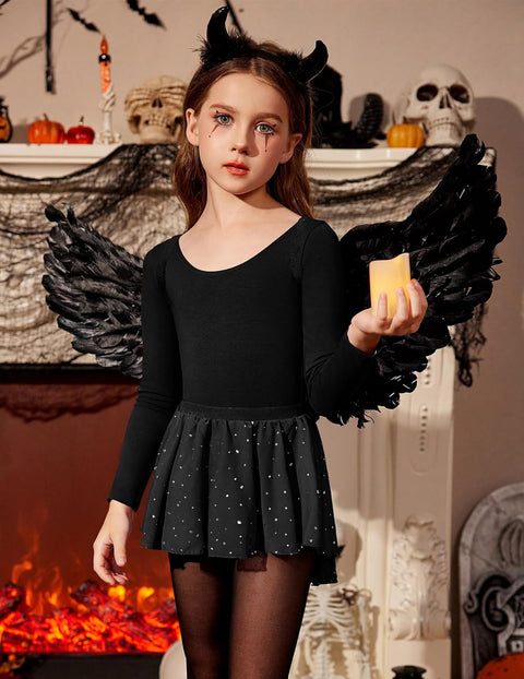 Arshiner Girls Ballet Leotards with Chiffon Dance Skirt