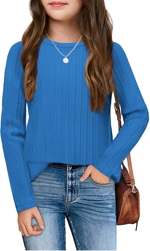 Arshiner Girls Raglan Long Sleeves Shirts Knit Tops