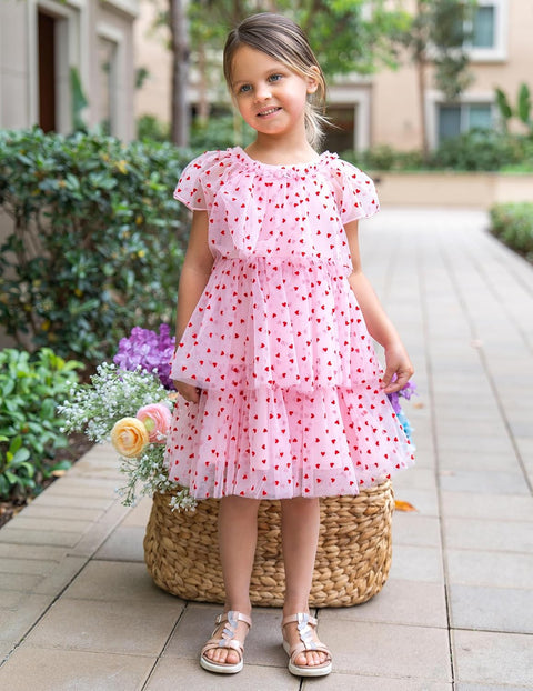 Arshiner Girls Tulle Dress Toddler Layered Tutu Dresses