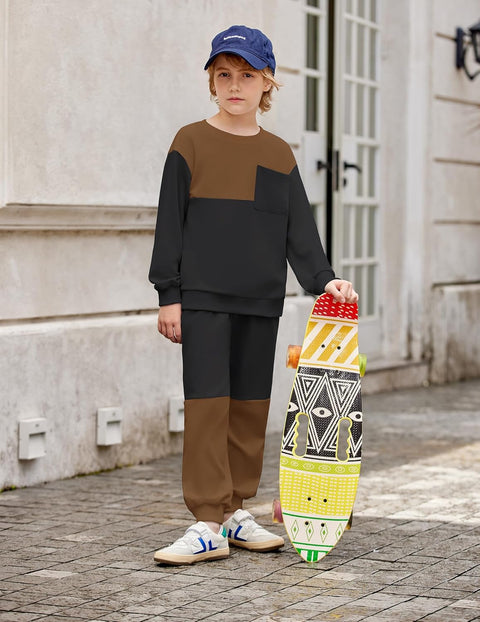 Arshiner Boys Sweatsuit Sweatshirt and Pants Tracksuit Set