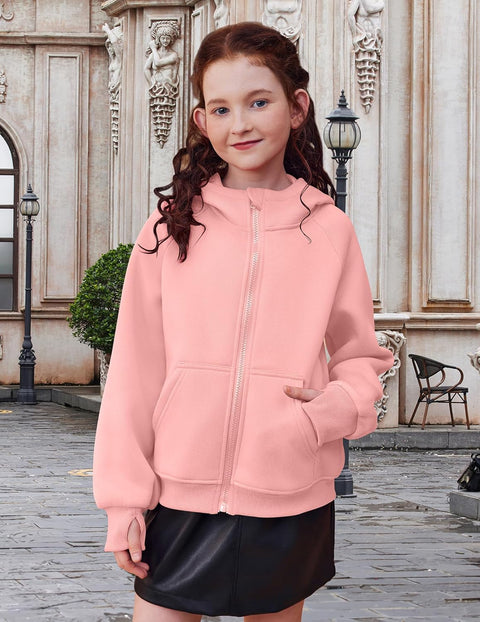 Arshiner Girls Zip Up Hoodies Sweatshirts Fleece Jackets