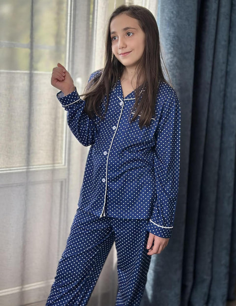 Arshiner Pajamas Set for Girls Plaid Long Sleeve Lounge Set