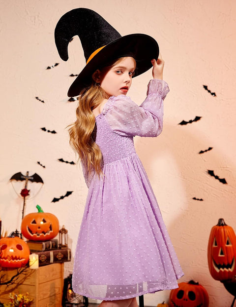 Arshiner Girl Tulle Dress Winter Long Sleeve Teen Girls Party Dresses