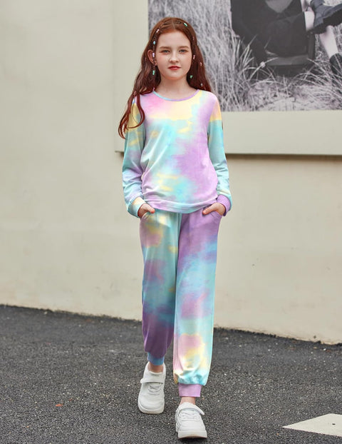 Arshiner Girls 2 Piece Outfits Fashion Tracksuits Jogger Set