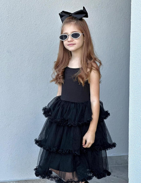 Arshiner Toddler Girls Tulle Dress Tiered Ruffle Fluffy Tutu Dresses 2-8 Years