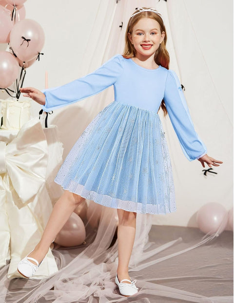 Arshiner Toddler Girls V Back Tutu Dress Tulle Puff Dresses