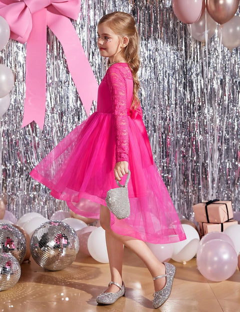 Arshiner Flower Girl Lace Tutu Dresses Flowy Party Dress