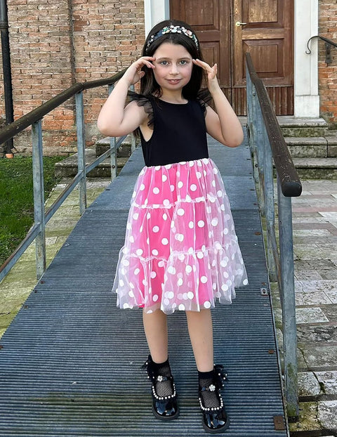 Arshiner Toddler Baby Girl Dress Ruffle Sleeveless Tulle Dresses 2-6
