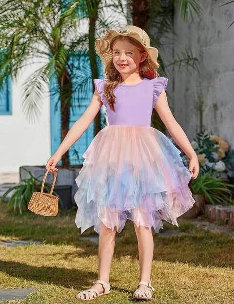 Arshiner Toddler Tutu Dress Girls Irregular Princess Formal Dresses