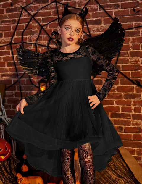 Arshiner Flower Girl Lace Tutu Dresses Flowy Party Dress