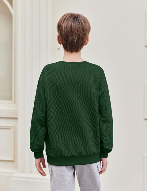 Arshiner Boys Geometric Texture Sweatshirts