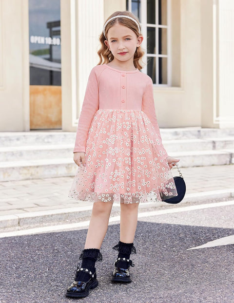 Arshiner Toddler Girls Tutu Dress Long Sleeve Party Dresses