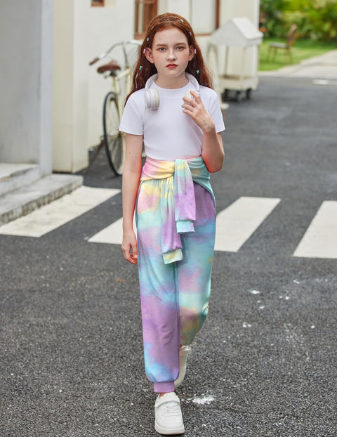 Arshiner Girls 2 Piece Outfits Fashion Tracksuits Jogger Set