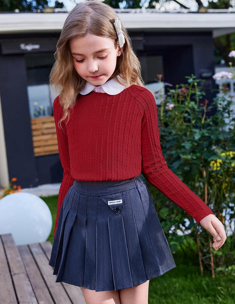 Arshiner Girls Raglan Long Sleeves Shirts Knit Tops