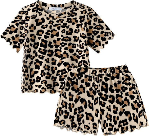 Arshiner Toddler Girls Clothes Ruffle Short Sleeves Crewneck Tops and Shorts with Pockets Cute Summer 2 Pieces Short Sets