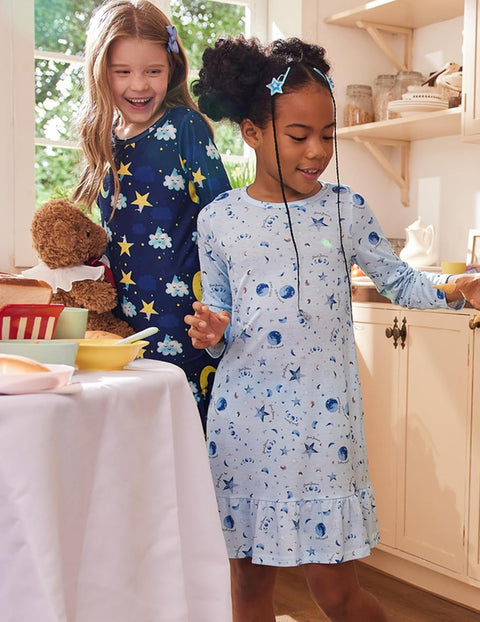 Arshiner Girls' Sleepwear Long Sleeve Cute Nightie Pajama Dress