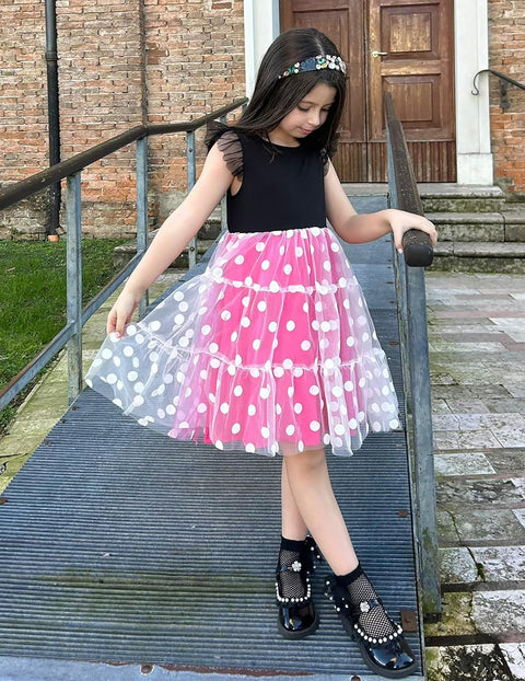 Arshiner Toddler Baby Girl Dress Ruffle Sleeveless Tulle Dresses 2-6