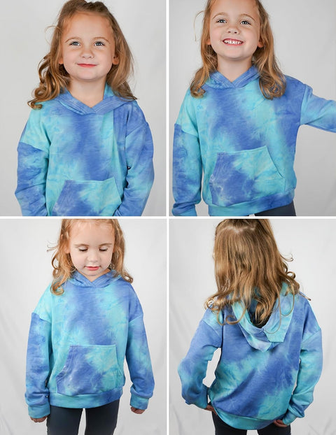 Arshiner Girls Tie Dye Sweatshirts Loose Casual Hoodies Tops