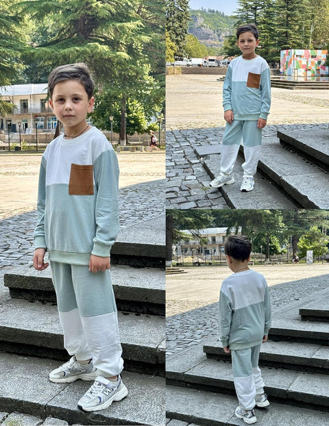 Arshiner Boys Sweatsuit Sweatshirt and Pants Tracksuit Set