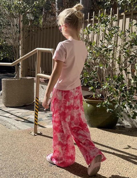 Arshiner Girls Sets Ruched Drawstring Tops and Wide Leg Pants