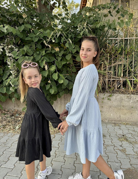 Arshiner Girls Dresses Lantern Long Sleeve Casual Dress