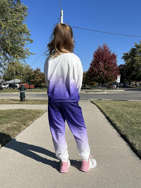 Arshiner Girls 2 Piece Outfits Tie Dye Sweatsuits Set