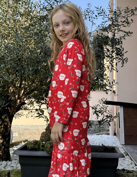 Arshiner Girls' Sleepwear Long Sleeve Cute Nightie Pajama Dress