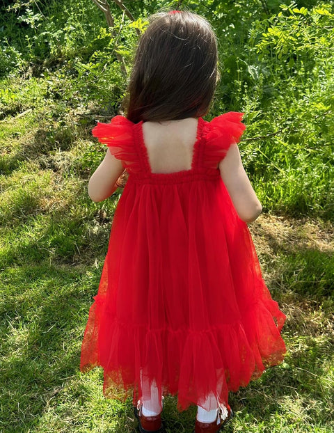 Arshiner Toddler Tulle Dress for Girls Layered Tutu Ruffle Dresses