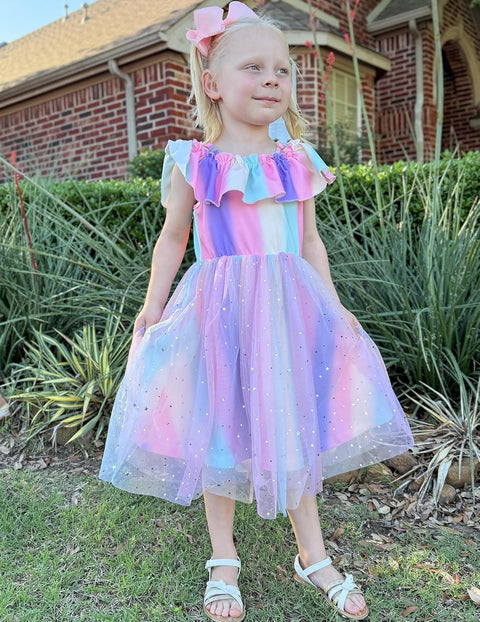 Arshiner Toddler Girl Tulle Dress Girls Sequin Dresses