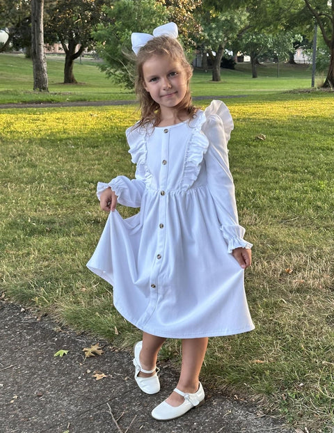 Arshiner Toddler Sweater Dress Ruffle Ribbed Knit Dresses