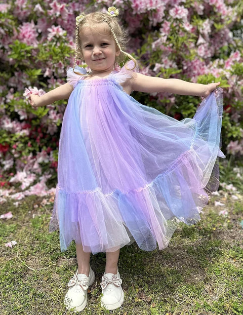 Arshiner Toddler Tulle Dress for Girls Layered Tutu Ruffle Dresses